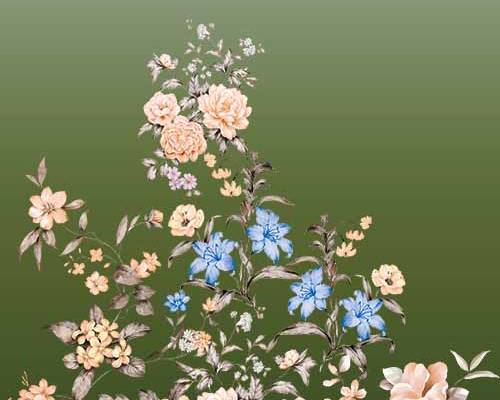 植物花朵定位印花图案服装纺织数码印花花型素材