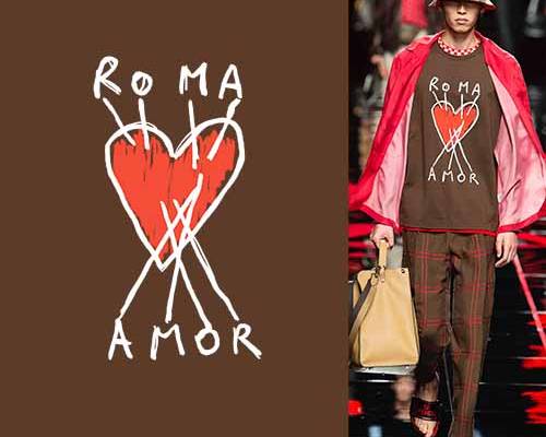 几何爱心字母印花图案服装裁片T恤卫衣烫图印花花型素材