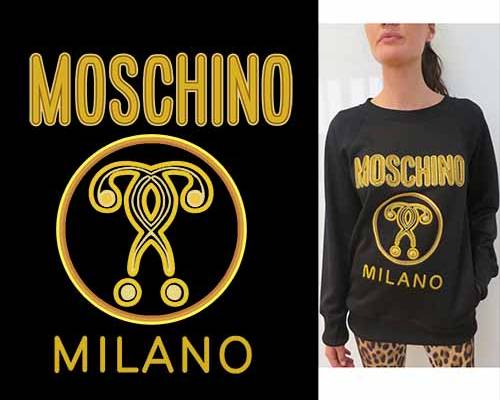 MOSCHINO字母潮牌印花图案服装裁片T恤卫衣烫图印花花型素材