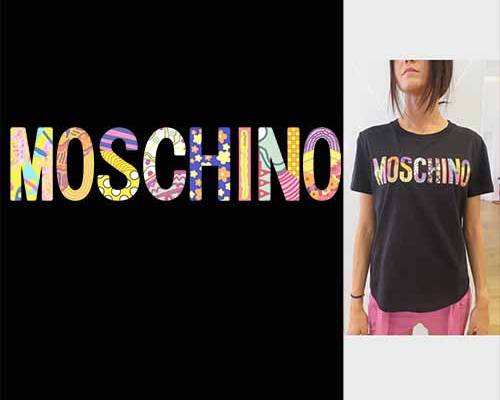 MOSCHINO字母潮牌印花图案服装裁片T恤卫衣烫图印花花型素材