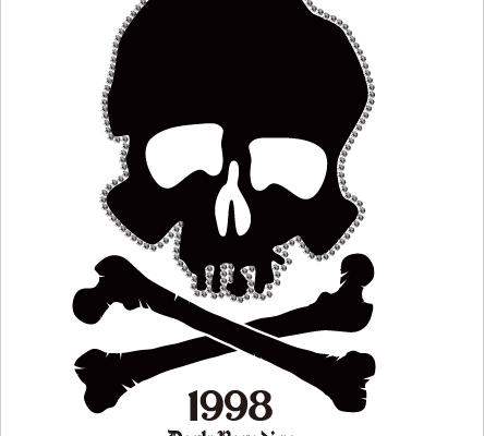 骷髅头字母数字印花图案服装裁片T恤卫衣烫图印花花型素材