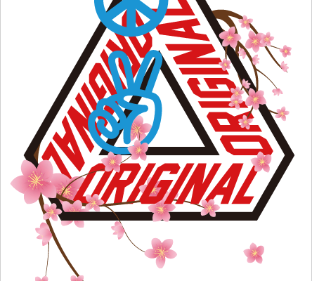 字母图案植物桃花印花图案服装裁片T恤卫衣烫图印花花型素材