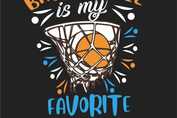 字母图案篮球印花服装裁片T恤卫衣烫图印花花型素材