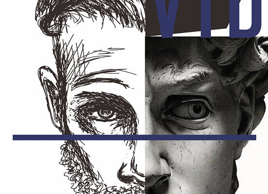 男士人物头像字母印花图案服装裁片T恤卫衣烫图印花花型素材