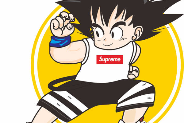 卡通动漫悟空字母潮牌印花图案服装裁片T恤卫衣烫图印花花型素材