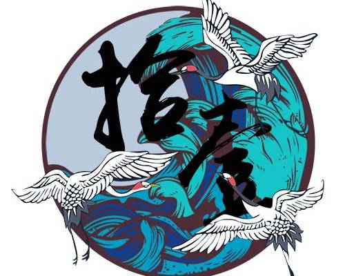 中国风仙鹤潮牌印花图案服装裁片T恤卫衣烫图印花花型素材