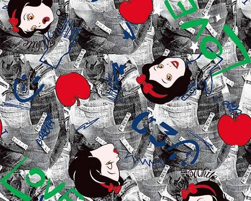 几何图案白雪公主潮牌印花服装纺织数码印花花型素材