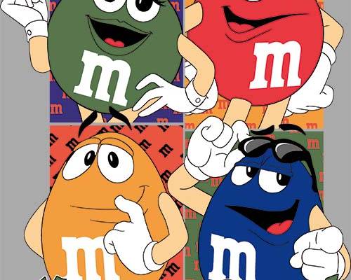 MM豆字母印花图案服装裁片T恤卫衣烫图印花花型素材