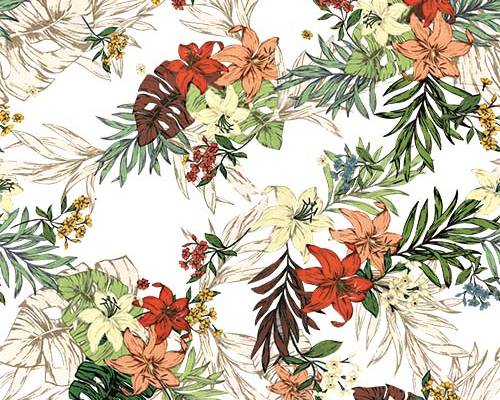 植物花朵 叶子印花图案服装纺织数码印花花型素材