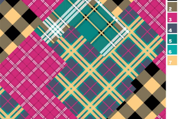 几何格子印花图案服装纺织水印数码印花金昌素材