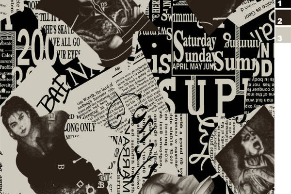 复古报纸印花图案服装纺织水印数码印花金昌花型素材