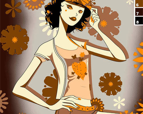 人物图案花朵印花服装纺织水印数码印花金昌素材