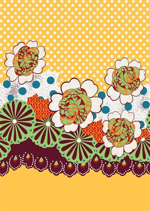 几何花朵圆点印花图案服装纺织水印数码印花金昌花型素材