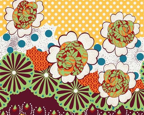 几何花朵圆点印花图案服装纺织水印数码印花金昌花型素材