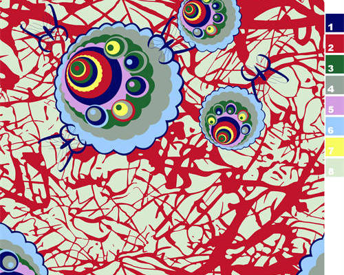 几何涂鸦花纹印花图案服装纺织水印数码印花金昌花型素材