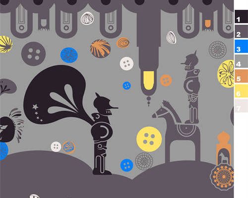 几何抽象城市印花图案服装纺织水印数码印花金昌花型素材