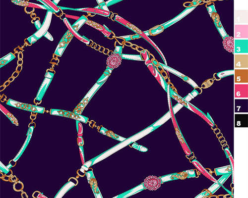 几何图案皮带印花服装纺织水印数码印花金昌花型素材