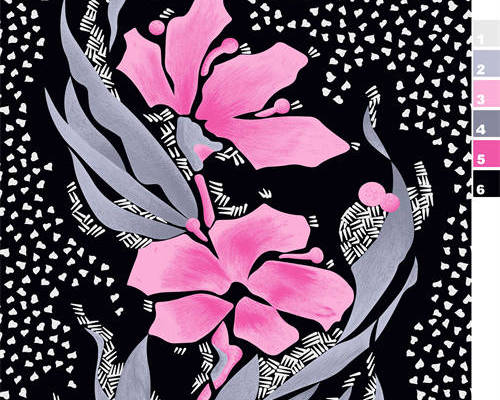 几何小碎点植物花朵印花图案服装纺织水印数码印花金昌花型素材