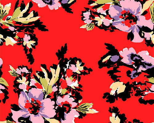 植物杜鹃花印花图案服装纺织水印数码印花金昌花型素材