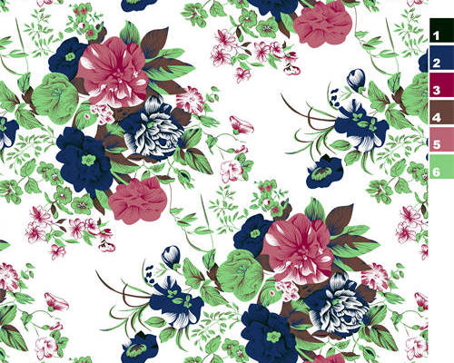 植物牡丹花朵印花服装纺织水印数码印花金昌花型素材