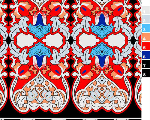 几何民族风印花图案服装纺织水印数码印花金昌花型素材