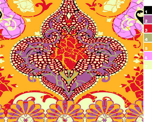 几何民族风印花图案服装纺织水印数码印花金昌花型素材