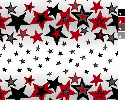 几何五角星印花图案服装纺织水印数码印花金昌花型素材