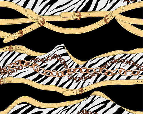几何斑马纹皮带印花图案服装纺织水印数码印花金昌花型素材