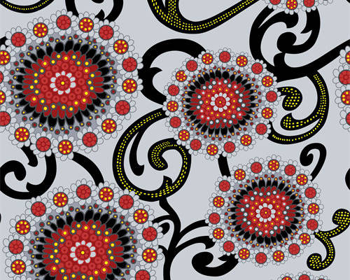 几何花朵印花图案服装纺织水印数码印花金昌花型素材