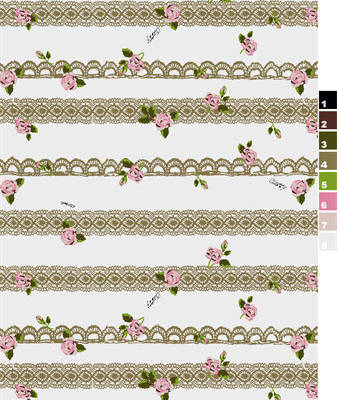 几何花纹玫瑰花印花图案服装纺织水印数码印花金昌花型素材