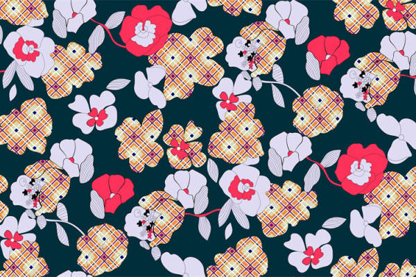 植物花朵印花图案服装纺织水印数码印花金昌花型素材