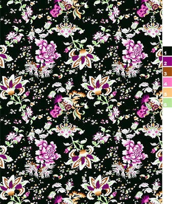 植物牡丹花印花图案服装纺织水印数码印花金昌花型素材