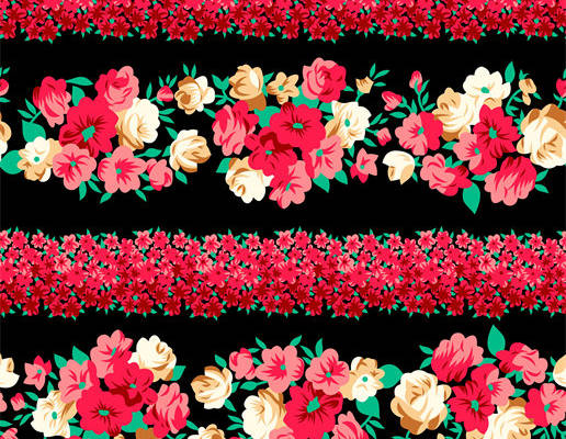 植物花朵印花图案服装纺织水印数码印花金昌花型素材