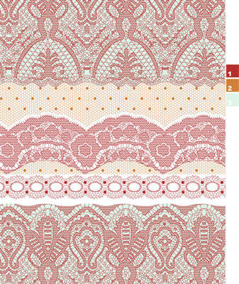 蕾丝花纹印花图案服装纺织水印数码印花花型素材