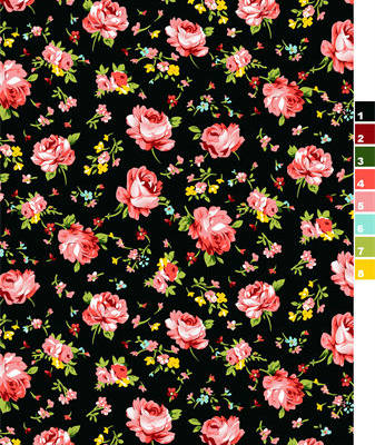 植物牡丹花印花图案服装纺织水印数码印花金昌花型素材