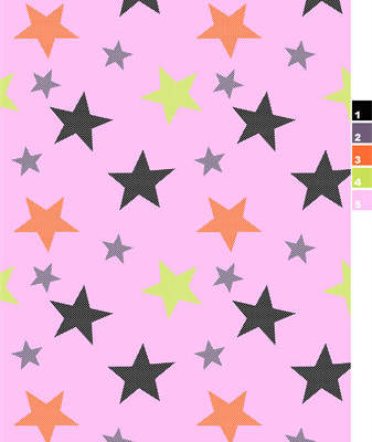 五角星印花图案服装纺织水印数码印花金昌花型素材