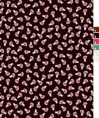 卡通动物小兔子印花图案服装纺织水印数码印花花型素材