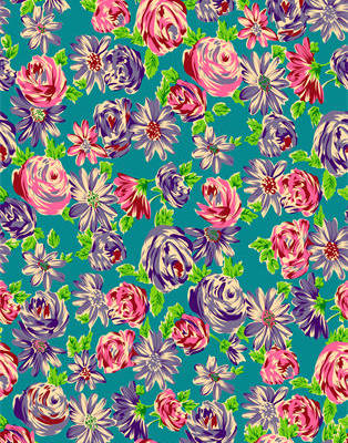 植物牡丹花印花图案服装纺织水印数码印花金昌花型素材