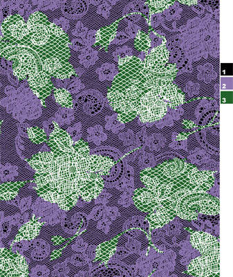 植物牡丹花蕾丝风印花图案服装纺织水印数码印花金昌花型素材