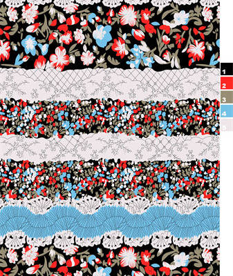 植物花朵印花图案服装纺织水印数码印花金昌花型素材