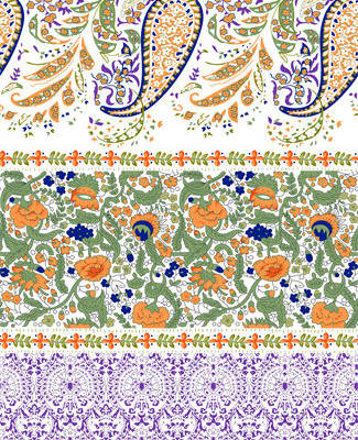 几何腰果花朵印花图案服装纺织数码水印金昌印花素材