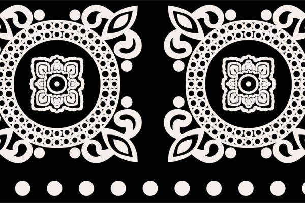 黑白几何花纹印花图案服装纺织水印数码印花金昌花型素材