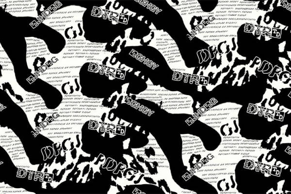 字母拼接豹纹印花图案服装纺织水印数码印花金昌花型素材