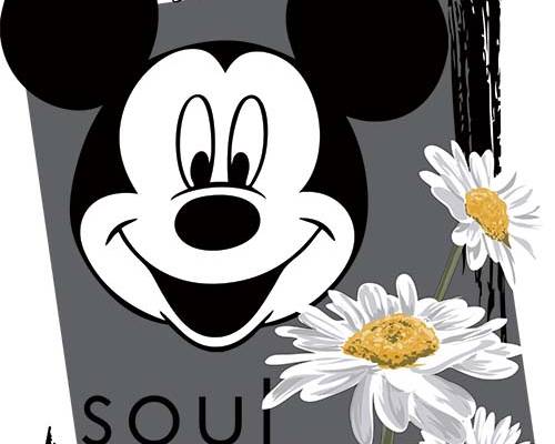 迪士尼米奇字母印花图案服装裁片T恤卫衣烫图印花花型素材