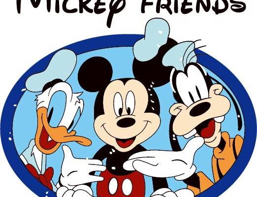 卡通动漫迪士尼米奇唐老鸭印花图案服装裁片T恤卫衣烫图印花花型素材