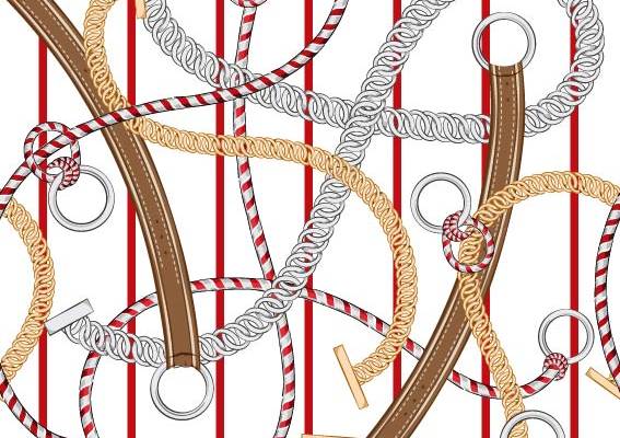 几何线条链子印花图案服装纺织数码印花花型素材