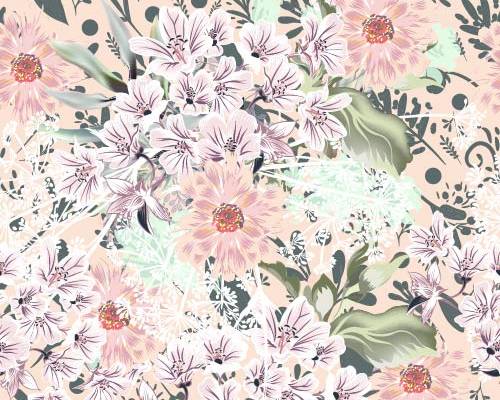 植物花朵拼接印花图案服装纺织数码印花花型素材