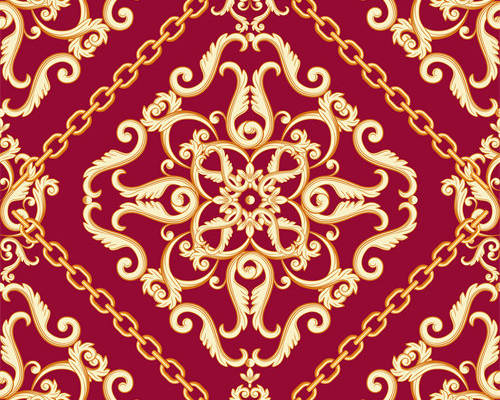 复古民族风花纹印花图案服装纺织数码印花花型素材