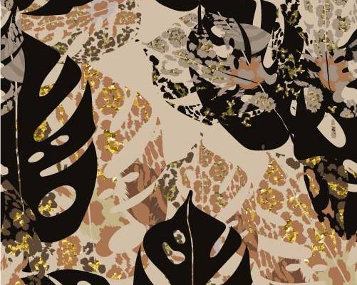 植物叶子印花图案服装纺织数码印花花型素材