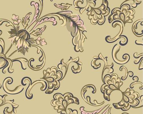 复古花纹印花图案服装纺织数码印花花型素材